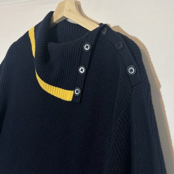 Talbots Knit Sweater Women’s Size L Petite Blue Cotton Blend Casual Coastal - Picture 4 of 10